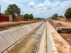 Canal d'évacuation des eaux aux secteurs 21 et 22 de Bobo : les travaux de construction exécutés à 80